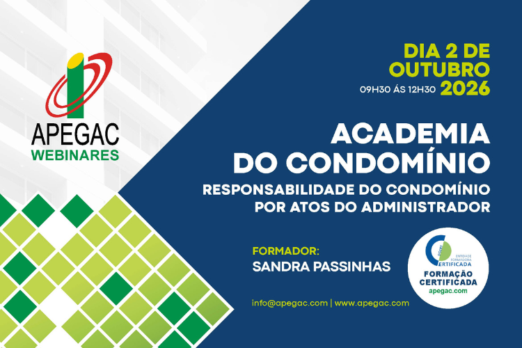 Formação dia 2 de outubro – Responsabilidade do condomínio por atos do administrador