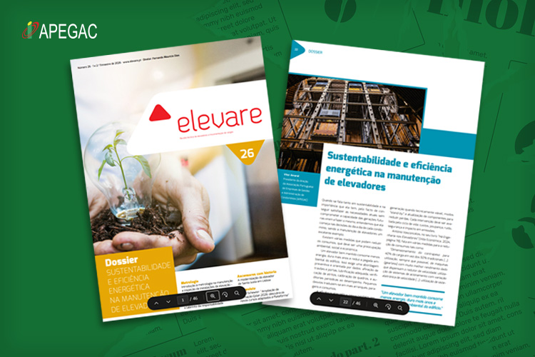 APEGAC destaca sustentabilidade e eficiência energética na Revista ELEVARE