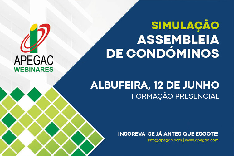 Atenção Algarve! Formação da Apegac com Simulação de Assembleia de Condóminos