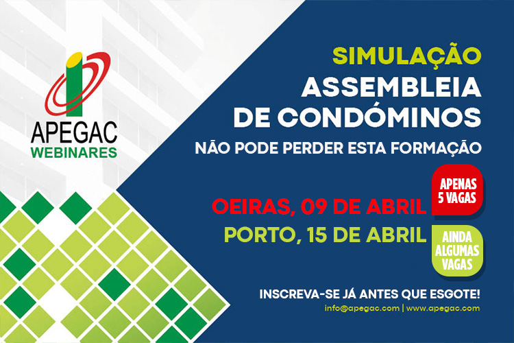 Formação APEGAC - Assembleia de Condóminos - Quase esgotado!